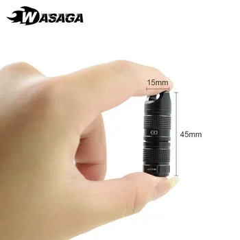 

Mini Pocket LED Flashlight USB Rechargeable Portable Waterproof White Light Keychain Torch Small Lanterna with 10180 Battery