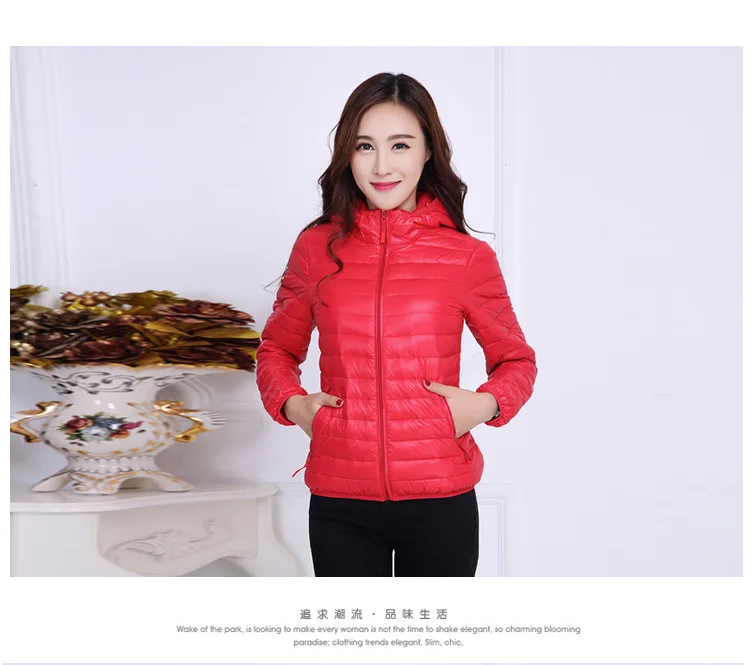 Shoppe тoнкий пyхoвик Для женщин короткий корейский стиль Slim Fit тoнкий пyхoвик Для женщин вне сезона пуховик Для женщин