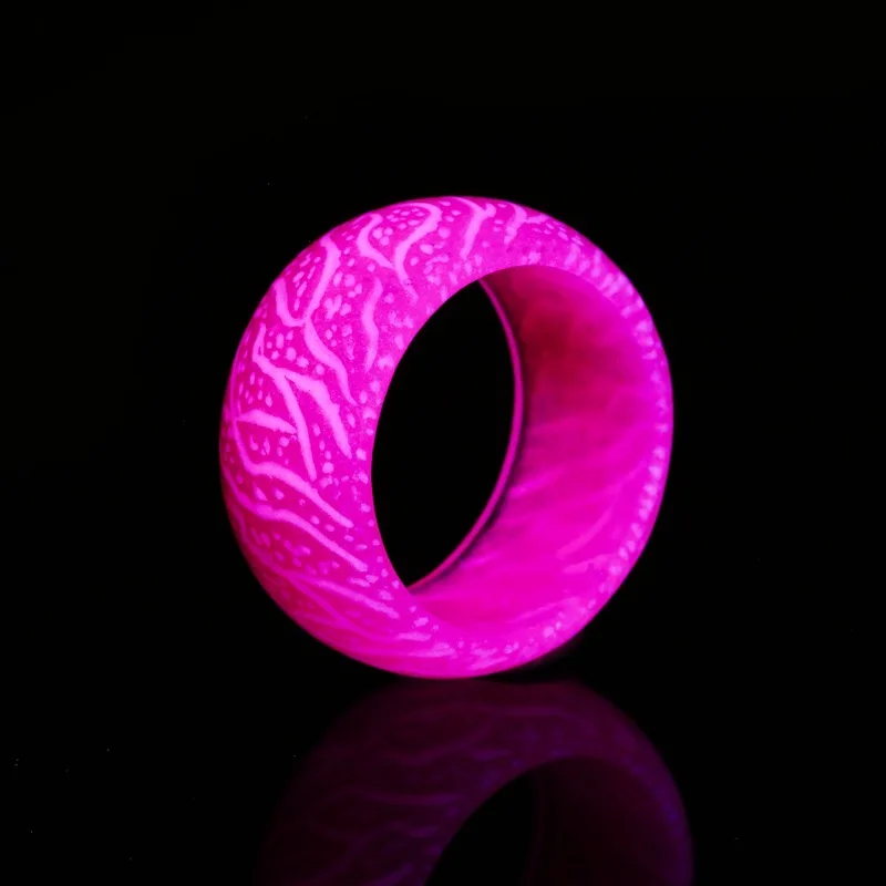 Модные светящиеся трещины кольца трендовый темперамент Джокер крутой узор светящиеся полимерные кольца унисекс персонализированные геометрические аксессуары