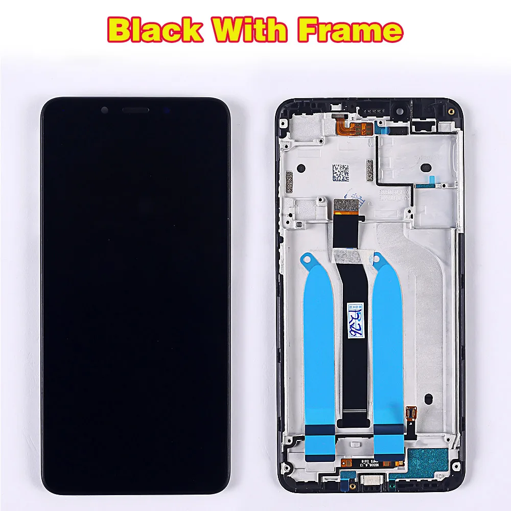 Vancca LCD Display For Xiaomi Redmi 6A / Redmi 6 touch screen Digitizer Assembly Frame with Free Tempered Glass and Tools - Цвет: Black with Frame