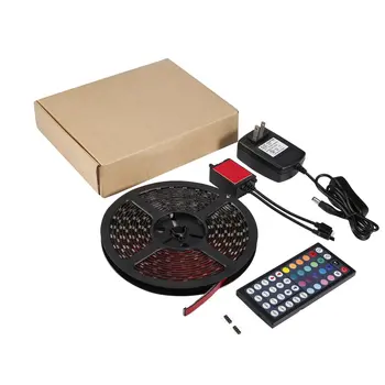 

ICOCO 150 LED 5m Flexible SMD 5050 RGB Waterproof LED Light Strip Bar with 44-Key Controller for TV Backlight PC Decoration Sale