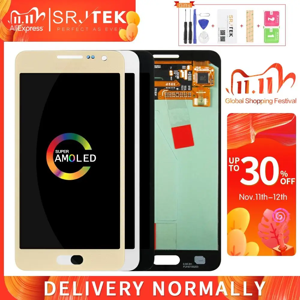 AMOLED/TFT для Samsung Galaxy A3 2015 A300 дисплей сенсорный экран дигитайзер сенсор в сборе LCD A3000