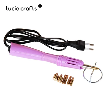 

1PCS Hotfix Rhinestone Applicator With 6 Tips Iron-on Wand Setter Tweezers Rhinestone Beads Tool Heat-fix Diamond Gun Kit X0301