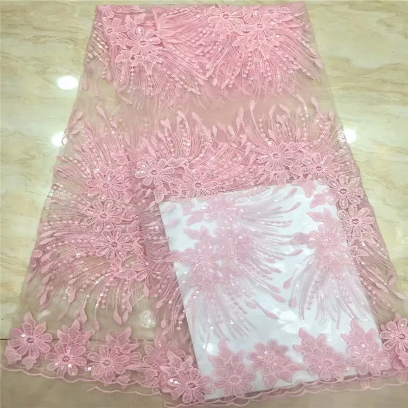 

french sequin laces fabrics 2019 high quality tulle lace fabrics with sequins for wedding dress 5yards/lot