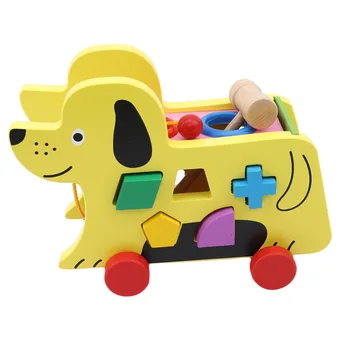 

Cartoon Dog Kids Toy Wooden Balls Colored Geometry Sensory Awareness Board Toys Family Pack Learning & Education Puzzle Toy