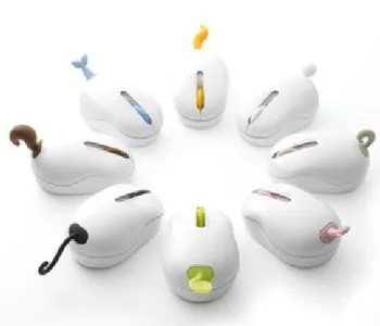 

Animal Cute Small Tail Mouse 2.4G Mini Pet Wireless Mouse White Mini Mouse