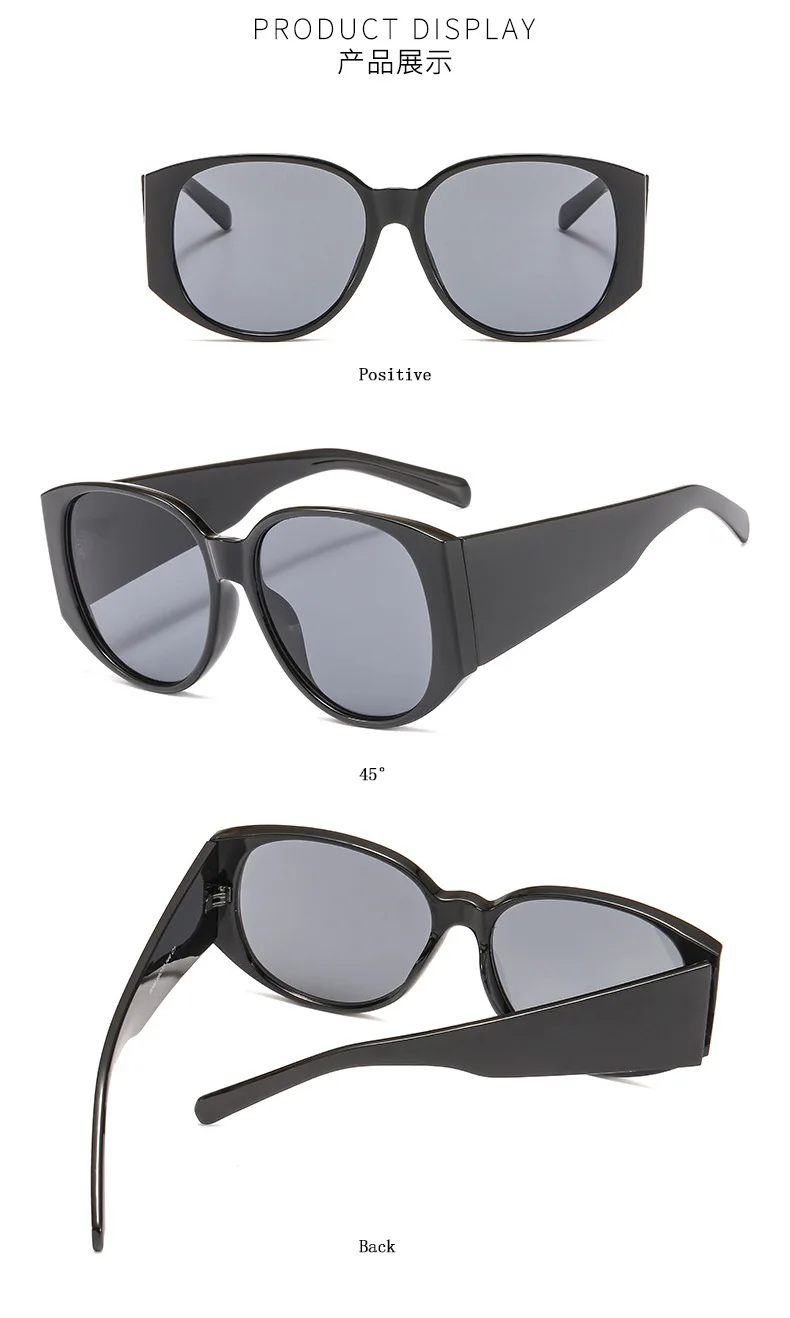 Круглая оправа женские Винтажные Солнцезащитные очки женские темные очки широкое зеркало ноги Ретро дизайнерские брендовые модные очки oculos UV400