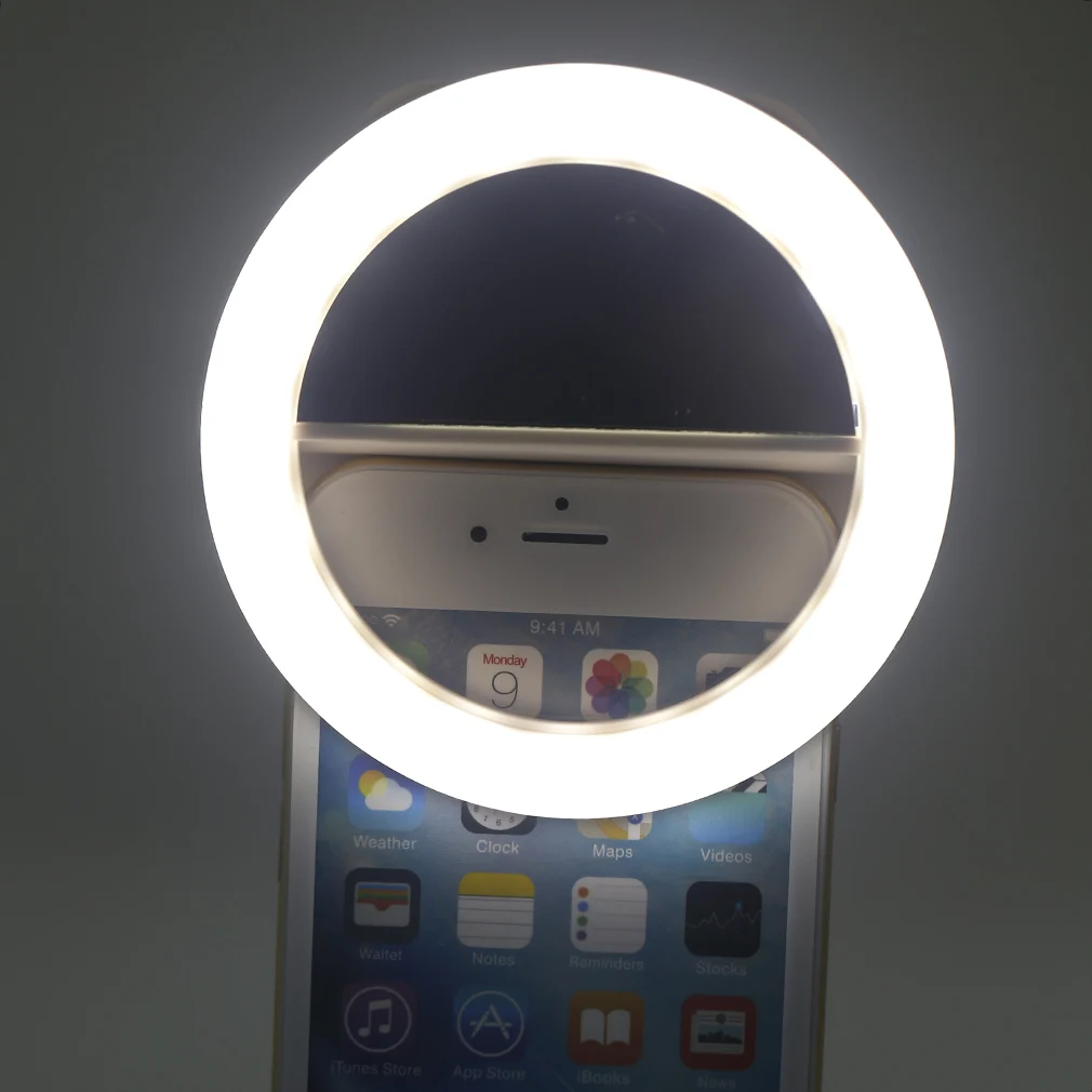 XJ-06 Universal Mobile Phone LED Selfie Lamp Ring Light Portable Ring Light Enhancing Photography For Iphone For Smartphone