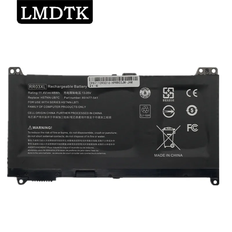 

LMDTK New RR03XL Laptop Battery For Hp Probook 430 440 G4 G5 450 455 435 470 HSTNN-LB7I PB6W UB7C