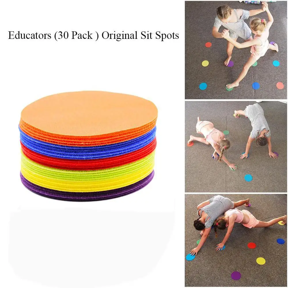 

30/36pcs Schedule Your Session Magic Carpet Stains for Educate Colorful Marker Round Carpet Stickers Toy Baby Room Decoration z