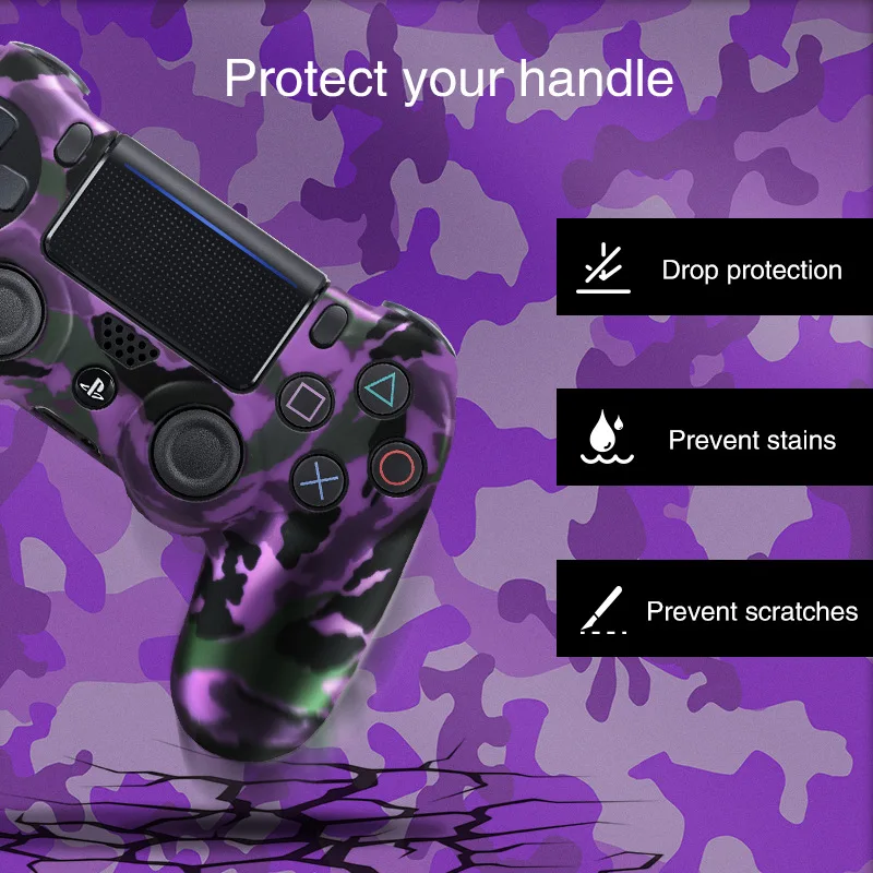 WUIYBN PS4 Цветной силиконовый защитный чехол для геймпада Противоскользящий рукав