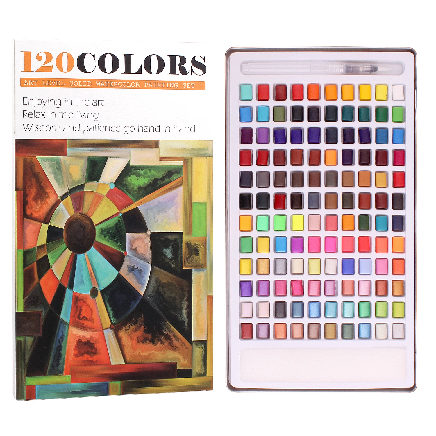 

90/120 Watercolour Paint Set with Metal Carrying Case, Portable and Lightweight, Perfect for Artists, Students & Hobbyists