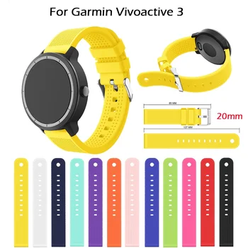 

Soft Silicone Replacement Strap for Garmin Vivoactive3 3 Vivomove HR Smart wristband for Forerunner 645 Music Stripe Wrist Strap
