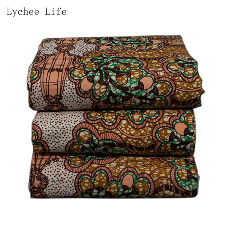 Lychee Life 1 ярд анкарская африканская Цветочная печать вощеная ткань для шитья