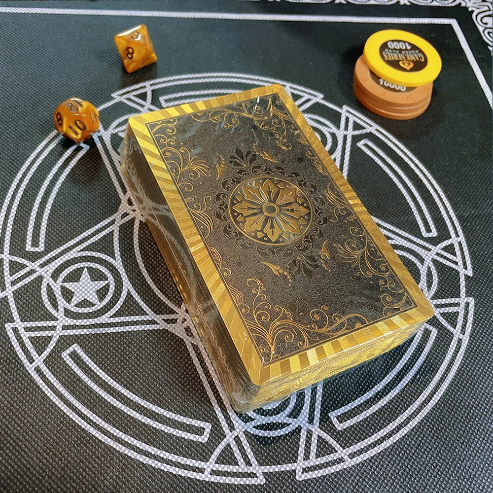 Set Tarot Cards Gift Box Luxury Gold Foil Tarot Card Hot Stamping PVC Waterproof Wear-resistant Board Game Solitaire Divination