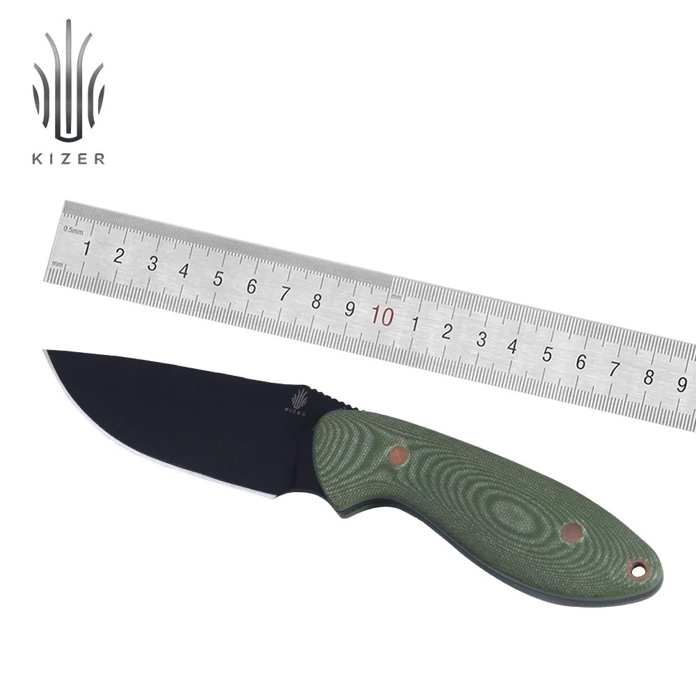 1022A2 Нож Kizer с фиксированным лезвием, охотничий нож, Новое поступление, G10 ручка, нож для походов на открытом воздухе, инструменты - Цвет: 1022A2