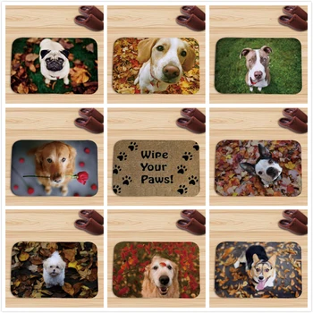 

Non slip carpet French bulldog welcome mat cute dogs printed floor doormat 40x60cm Entrance washable indoor outdoor door mats