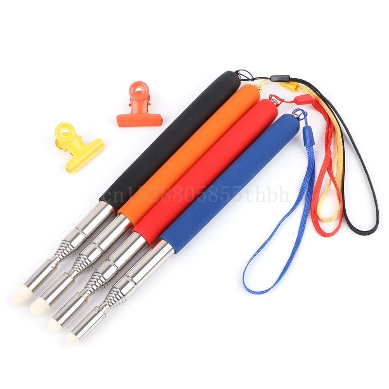 Multifunction Pen Professional Torch Whiteboard Pen Felt Head Stainless Steel Telescopic Teacher Pointer 1M