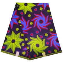 Красочные Цветочный принт из вощенной ткани для женское платье в нигерийском стиле Африканский воск ткань Новые поступления