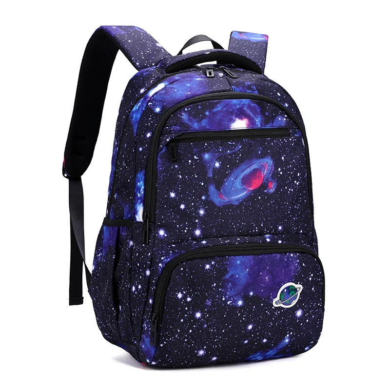 Sletend Multi-Compartment Student Shoulder Bag Backpack Unicorn Starry Sky  School Bags for Boys Girls with Reflective Stripes Large Capacity Printing