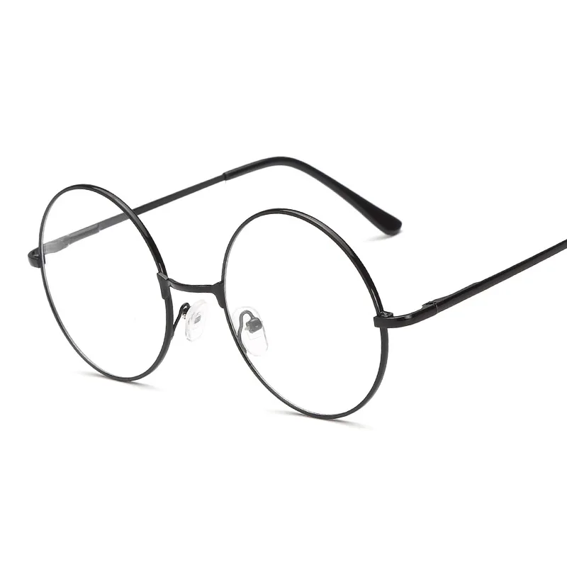Vintage Flat Mirror Men's and Women's Trend Round Glasses Frame Metal Korean Version of Myopia Spectacle Frame
