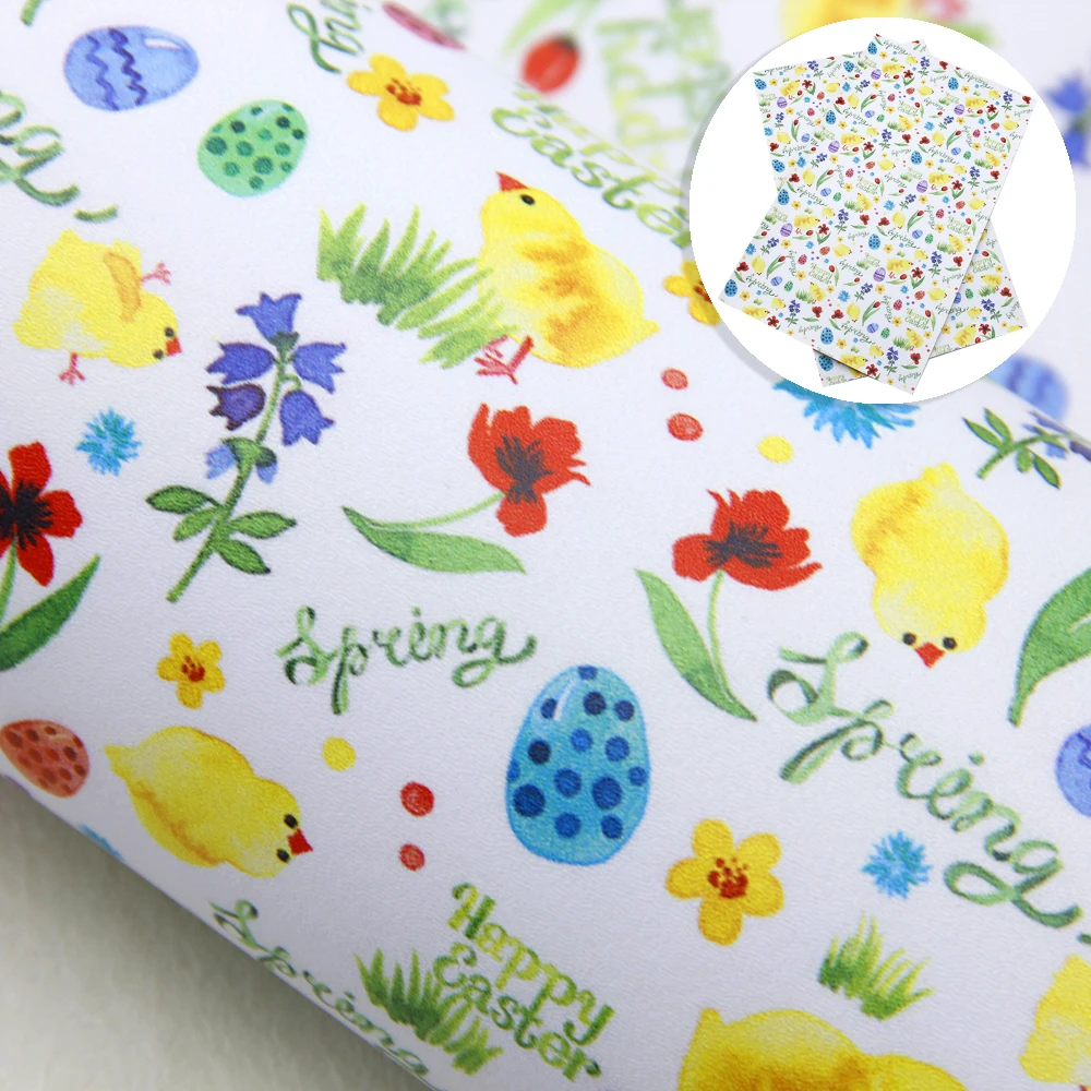 David accessories 20*33cm Easter Bunny печатная гладкая искусственная кожа ткань сделай сам бант