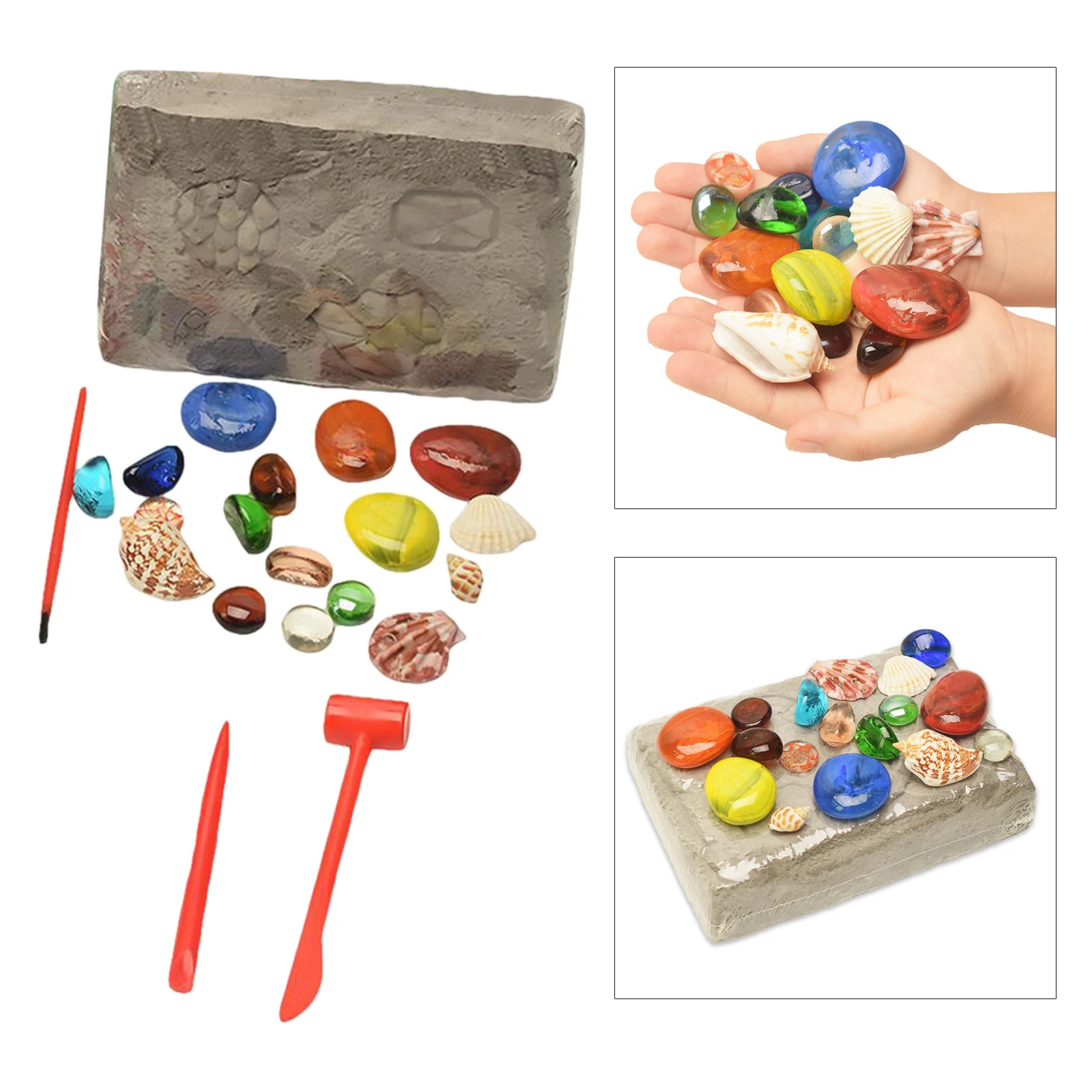 Crystal Gems Digging Excavation Kit Gemstone Educational Kids Toy Xmas Gift 