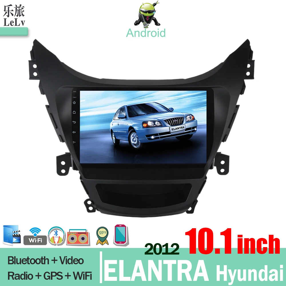 Lelv 2din Автомагнитола для hyundai Elantra 2011 2012 2013 Android 10 2 &quotgps навигация мультимедийный