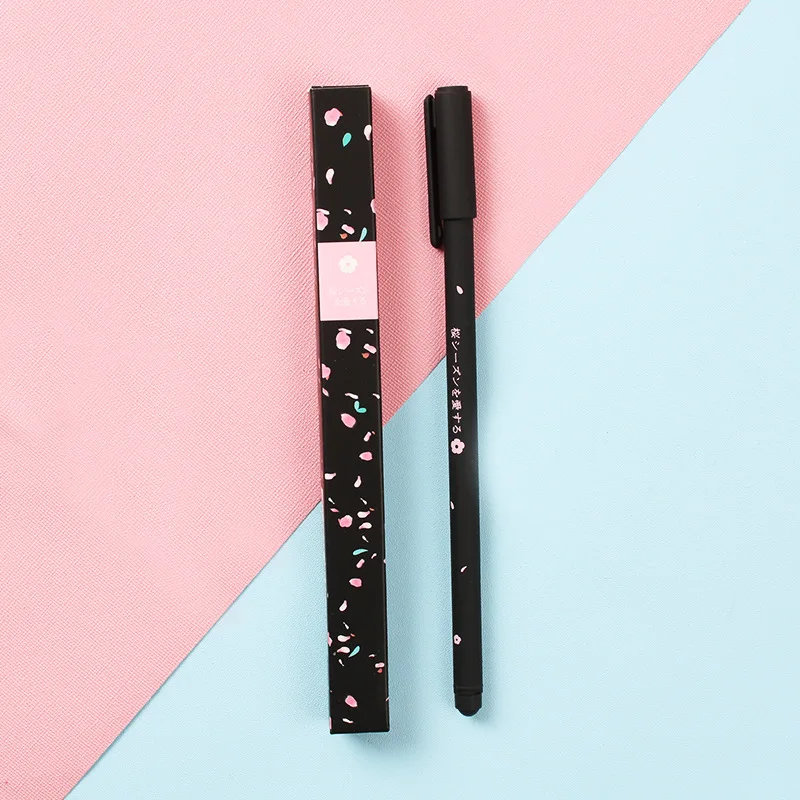 Gel pen 0.38mm sweet kawaii cherry blossom gel ink pen for business signature school office