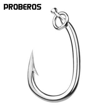 PROBEROS 브랜드 바닷물 낚시 후크, 참치 후크, 10/0 #-16/0 # 모델, 스테인레스 스틸, 대만산