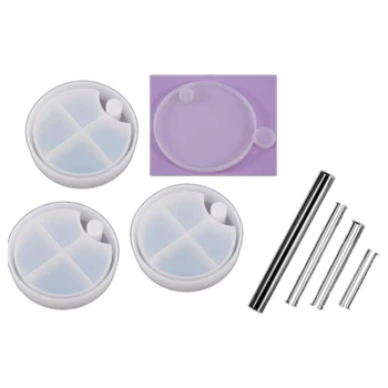 

8 Pcs/Set Jewelry Box Molds, Multi-Tiered Silicone Jewelry Box Molds Set, Rotating Box Molds for Resin Casting