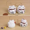 Ceramic Lucky Cat Pendant Wind Chimes Car Ornament Hanging Figurine Home Decor xqmg Wind Chimes & Hanging Decorations Crafts New 4