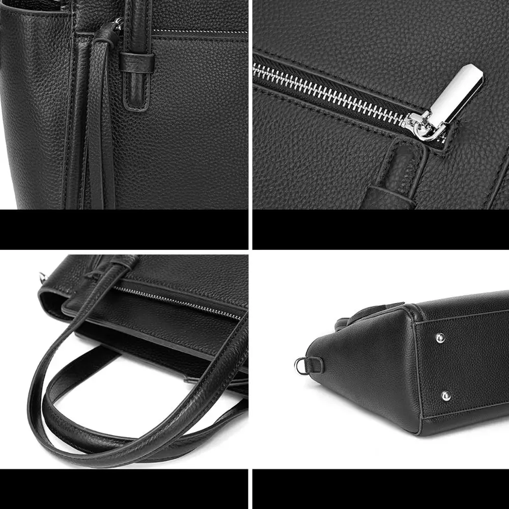BISON DENIM женская сумка на плечо из натуральной кожи, модная женская сумка, дизайнерская Большая вместительная сумка, сумка-тоут, Подарочная сумка B1852