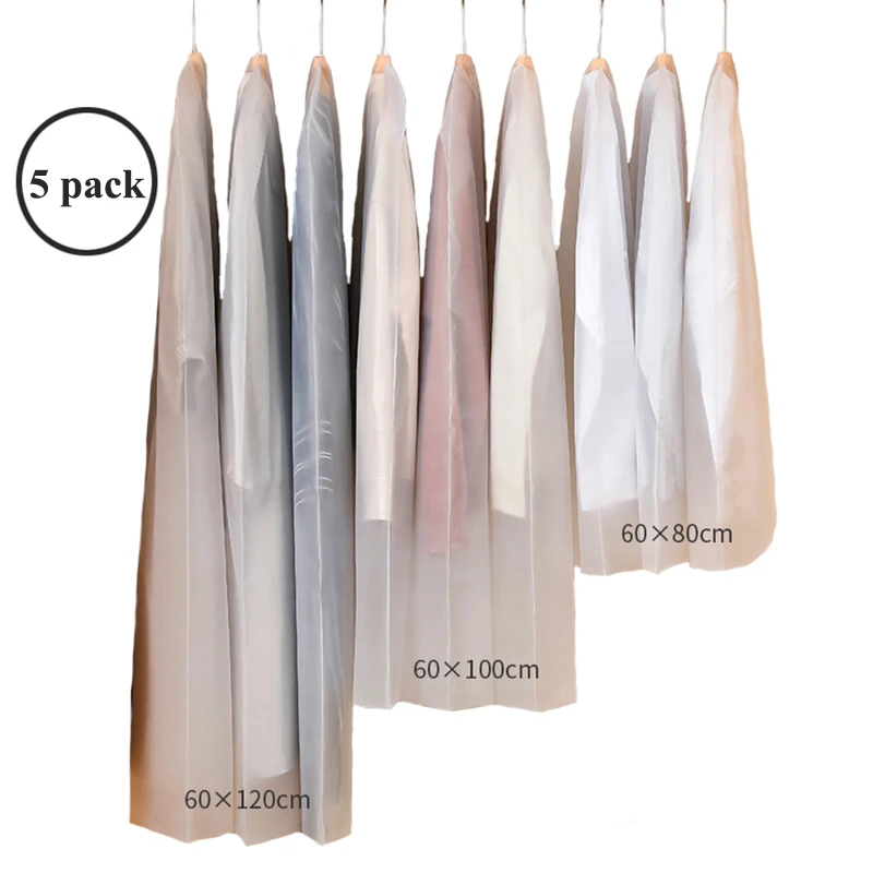 Bolsas de almacenamiento colgantes para ropa, 5 piezas, para el hogar, vestido, traje, abrigo, armario, bolsa de ropa, Organizador - AliExpress Hogar y jardín