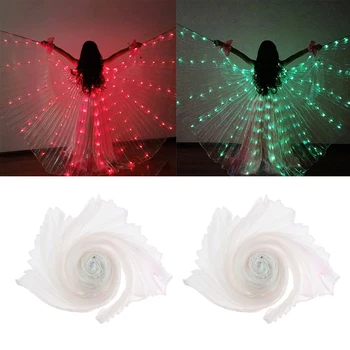 

2x Large LED Butterfly Belly Dance Isis Wings Egypt Club Glow Wings Costumes