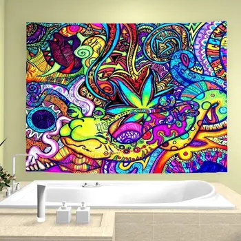 

Bohemia Colorful Mandala Wall Hanging Tapestry Hippie Wall Cloth Tapestri Psychedelic Plants Music Mushroom Personality X4F9