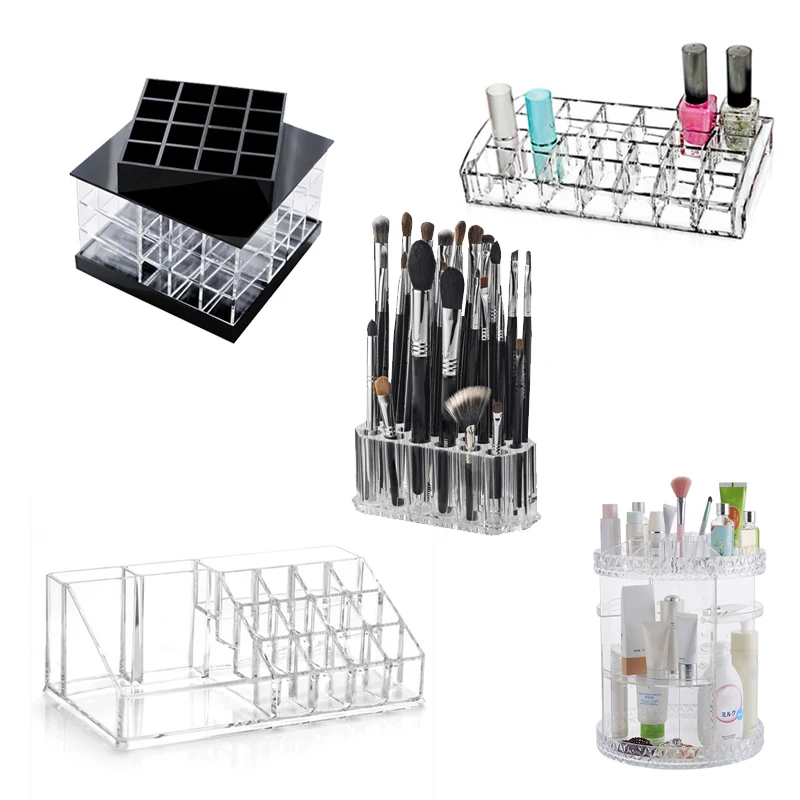  24 Grid Acrylic Make Up Storage Holder Makeup Organizer Storage Box Cosmetic Box Lipstick Jewelry B