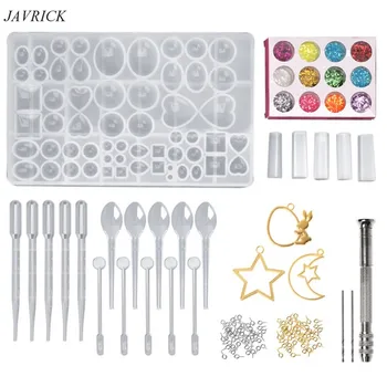 

Resin Casting Molds Epoxy Handicraft Kit Silicone Mold Making Jewelry Gem Pendant Clasp Mould Craft DIY Set