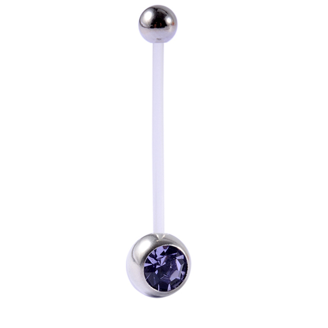 Flexiable Anti Allergy Belly Button Rings  Can Ajustable 25mm Bioplast Navel Piercing For Pregnancy Retainer Body Jewelry