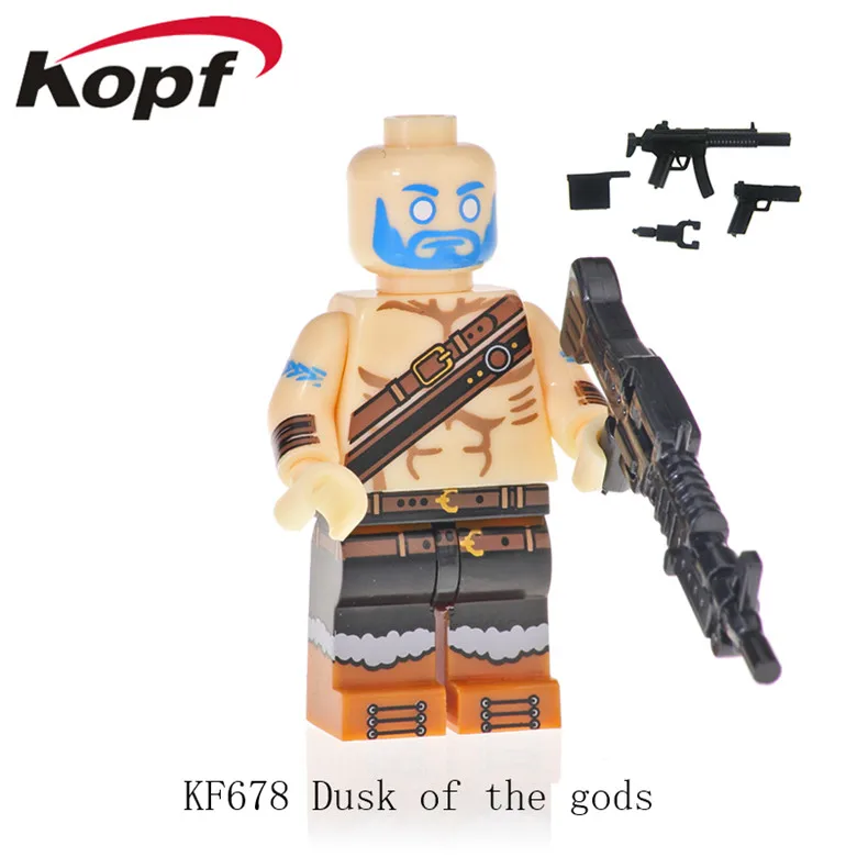 KF6058 Одиночная строительные блоки кирпичи Дрифт Глория белый костюм выгорание Авангард джунгли военные фигурки для детей подарочная игрушка - Цвет: KF678 Without Box