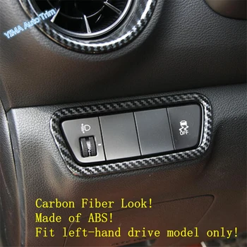 

Lapetus Auto Styling Head Lights Lamp Switch Button Frame Cover Trim Fit For Kia Forte / Cerato / K3 2019 2020 Carbon Fiber ABS