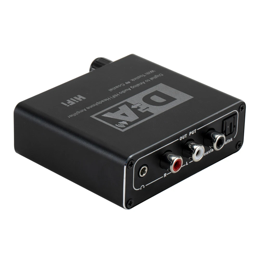 

Digital To Analog Audio HiFi Headphone Amplifier 192kHz Digital Optical Coaxial Toslink To Analog RCA L/R 3.5mm Audio Converter