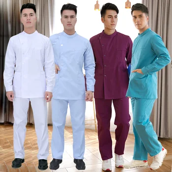 

Nurse's uniform suit for long-sleeved male stomatologist Nurse doctor overalls medical clothing work clothes