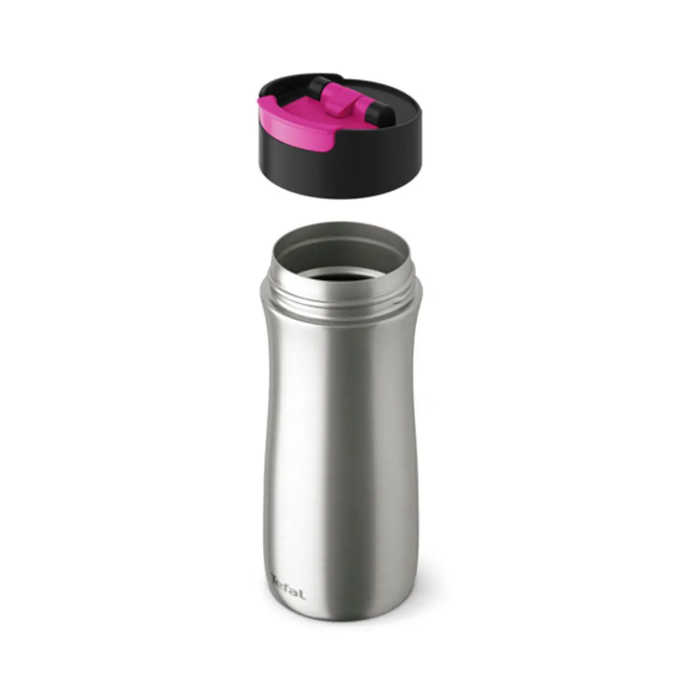 Vacuum Flasks& Thermoses TEFAL K3121214 Thermal mug Coffee to Go pink Stainless Steel kitchen drinkware