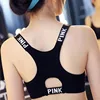 Women's Sports Bra Push Up Fitness Bra  Bra Sport Underwear Running Gym Fitness Tops Black White Letters Seamless Underwear 1