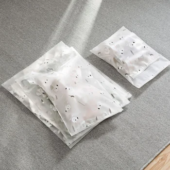 

5/10pcs Storage Bag Frosted Travel sealed bag Zipper Seal Travel Bags Zip Lock Valve Slide Seal Pouch Cosmetic Clothes Storage