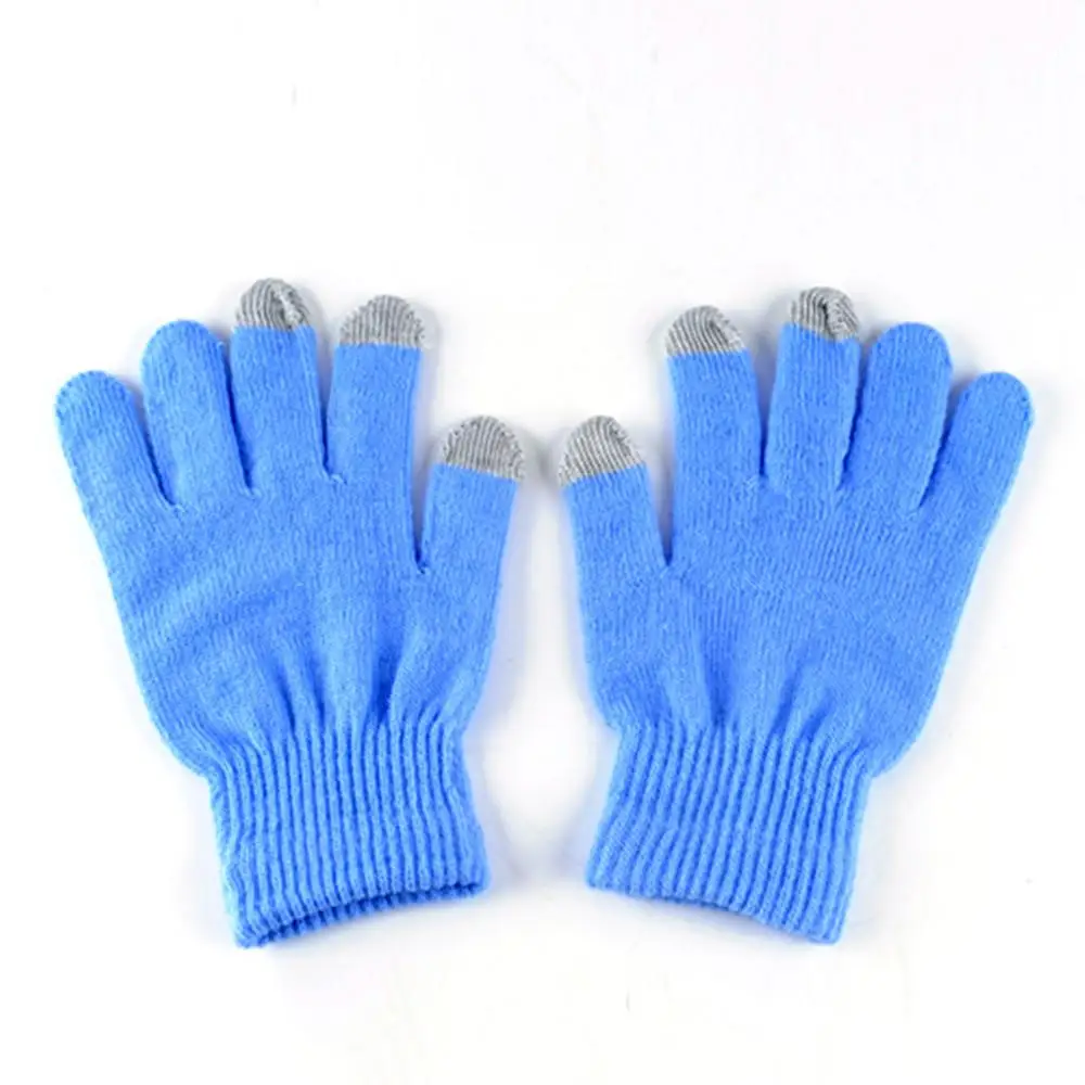 Перчатки для сенсорного экрана синие теплые перчатки телефона женские/мужские