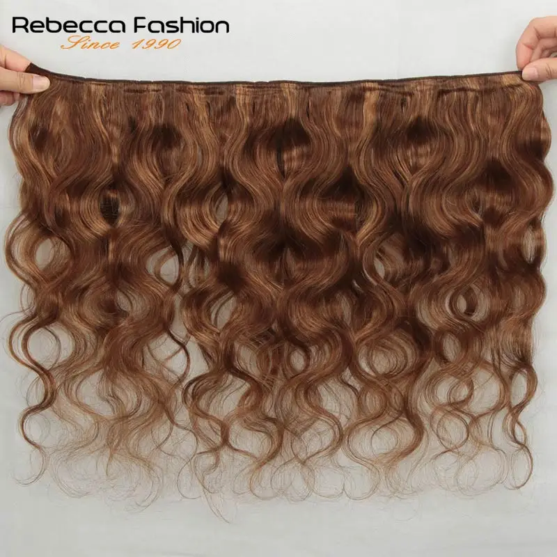 Rebecca Hair Brazilian Natural Body Wave Hair 1 Bundle Colored #P1B/30 #P4/27 #P4/30 #P6/27 Remy Human Hair Extension 10-26 Inch Rebecca Hair Brazilian Natural Body Wave Hair 1 Bundle Colored #P1B/30 #P4/27 #P4/30 #P6/27 Remy Human Hair Extension 10-26 Inch