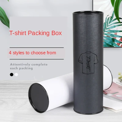 10Pcs-T-shirt-Paper-Can-Packaging-Gift-Box-Paper-Tube-Short-Sleeve ...