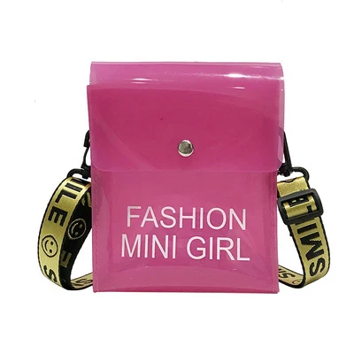 Pink4 Прозрачный мини-Желейный рюкзак для дам, модные школьные сумки Harajuku с прозрачными буквами для детей, высокое качество, маленькая дорожная сумка Mochila - Цвет: Pink4